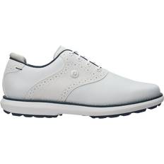 Zilver Golfschoenen FootJoy Golfschoenen Voor Dames Spikeloos - Tradition Wit