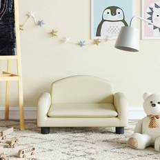 Sofaer vidaXL sofa til børn 50x40x30 kunstlæder cremefarvet