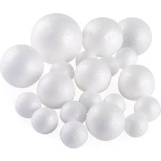 White DIY White Pllieay 20 pieces 5 sizes foam balls polystyrene craft balls art decora