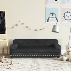 Arredamenti Seduta vidaXL Divano Per Bambini Nero 90x53x30 cm