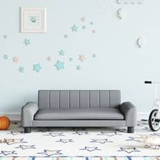 Sofaer vidaXL sofa til børn 90x53x30 stof lysegrå