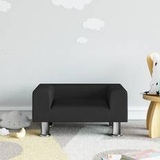 vidaXL sofa til børn 50x40x26,5 fløjl sort
