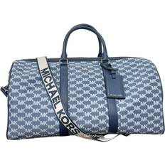 Michael Kors Blue Duffel Bags & Sport Bags Michael Kors cooper navy signature jacquard canvas duffle travel luggage bag