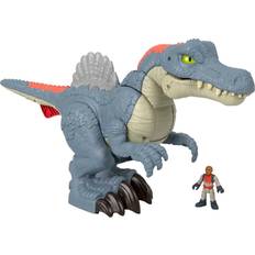 Fisher Price Figurer Fisher Price Imaginext Jurassic World-dinosaurieleksak, Ultra Snap Spinosaurus med ljus, ljud och tuggrörelse samt figur att leka med, HML41