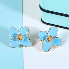 Children Earrings Shein Colorful Dopamine Flower Petal Shaped Earrings - Women