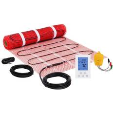 VEVOR 10sqft 20sqft 30sqft 100sqft Electric Tile Radiant Warm Floor Heat Heated Kit with Thermostat