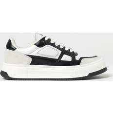 two-tone leather sneakers unisex Rubber/Calf Leather/Fabric/Calf Leather BLANC/NOIR