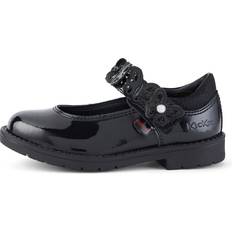 Kickers Boxed girl's patent black sandals 22