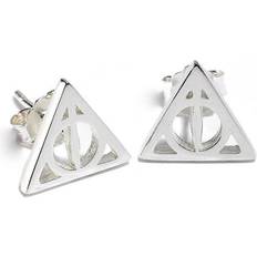 Sterling Silver Deathly Hallows Stud Earrings