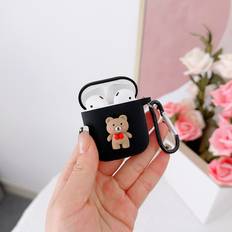 Shein Bear Decor Case Compatible With AirPods 1pc