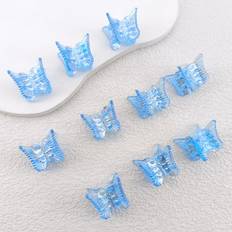 Shein 10 Pcs Ladies Ab Color Butterfly Shaped Plastic Hair Clip