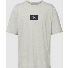 Calvin Klein Organic T-shirts Calvin Klein Centre Logo Cotton Lounge T-Shirt Grey