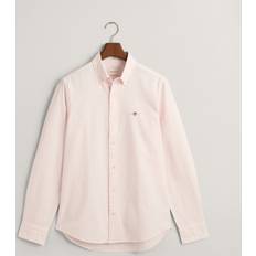 Gant Pink Shirts Gant Mens Slim Fit Oxford Shirt Light Pink