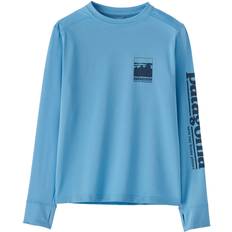 UV Protection T-shirts Children's Clothing Patagonia Kid's Cap SW Long Sleeve T-Shirt - Alpine Icon/Lago Blue