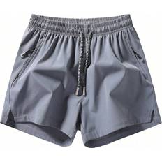 Shein Men Shorts Shein Men Drawstring Waist Zipper Pocket Shorts