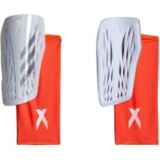 Soccer Adidas X League Shin Guards - White/Solar Red/Iron Metallic/Black