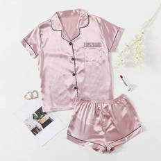 Shein Contrast Binding PJ Set