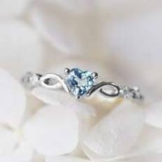 Barn Ringar Shein Cubic Zirconia Heart Decor Ring Gorgeous Heart Shaped Diamond Embellished Ring