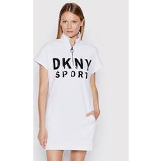 DKNY Kleider DKNY Pulovr 1/2 Zip Dress White