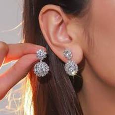 Smycken Shein Gorgeous Crystal Drop Earrings For Women 1pair