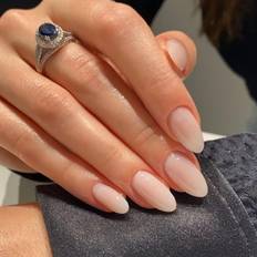 Vita Lösnaglar Shein Upgrade Your Look With 24pcs Long Almond Ombre Nail