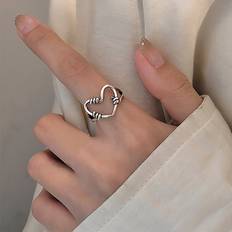 Shein Heart Decor Cuff Ring Valentines Mom