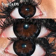 Freshlady Big Eyes 14.5mm Black Colored Contact Lenses 1 Year Disposable
