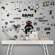Shein 4pcs PVC Wall Sticker Cartoon Figure