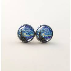 Smycken Shein Graphic Round Stud Earrings