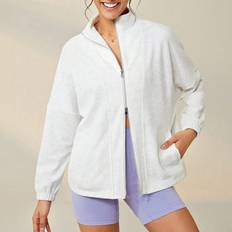 Shein Multifärgade Jackor Shein Drop Shoulder Zipper Front Sports Jacket