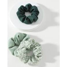 Scrunchies Hair Ties Shein Original Floral Pattern 3pcs Corduroy Scrunchies