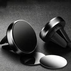 Car vent phone mount Shein 2pcs Black Car Mount Magnetic Phone Holder With Air Vent Clip