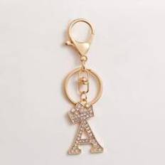 RFID-skydd Nyckelringar Shein Rhinestone Letter Charm Keychain