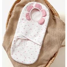 Barn- & Babytillbehör Shein Newborn Infant Floral Print Flower Shaped Swaddle Wrap