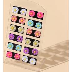 Smycken Shein 12pairs Random Color Flower Design Stud Earrings