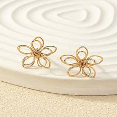 Smycken Shein Flower Design Stud Earrings