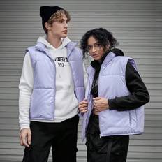 Men - Purple Vests Shein Men's Zip Up Puffer Vest Coat