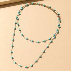 Turkosa Halsband Shein Turquoise Decor Necklace