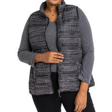 Roman Curve Padded Gilet Jacket - Charcoal