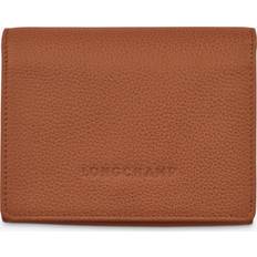 Longchamp Le Foulonné Compact Leather Wallet Caramel