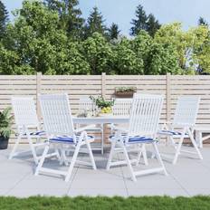 Coussins de chaise vidaXL Coussins de jardin 40x40x3 cm Blue and white Coussin de chaise