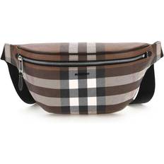 Argent Bananes Burberry Check Belt Bag - Dark Birch Brown