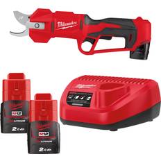 Forbici da potatura elettriche Milwaukee M12 Blprs-0 Forbice Da Potatura Con Tecnologia Brushless Ideale Per Rami Con Diametro Fino A 32Mm 2 Batterie 2Ah