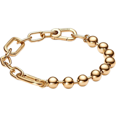 Me Metal Bead & Link Chain Bracelet - Gold