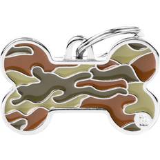 Kæledyr MyFamily Style Camouflage Big Green Bone ID Tag