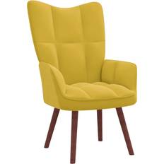 Oui Fauteuils vidaXL Chaise de relaxation Jaune Moutarde Velours Fauteuil