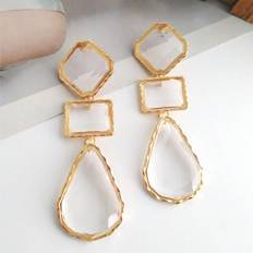 Transparent Earrings Shein 1pair Fashion Geometric Drop Earrings For Women For Daily Decoration