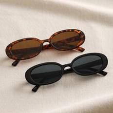 Shein 2pairs Tortoiseshell Oval Frame Black Shades