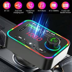 FM Transmitters Shein FM Transmitter Hands-free With Dual Charging Backlight