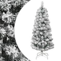 vidaXL Artificial Spruce Hinged with Flocked Snow Green and White Árbol de Navidad 120cm